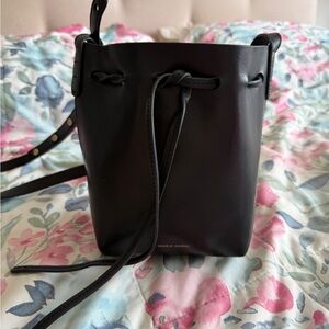 Mansur Gavriel Black mini mini bucket bag  with Drawstring Closure preowned